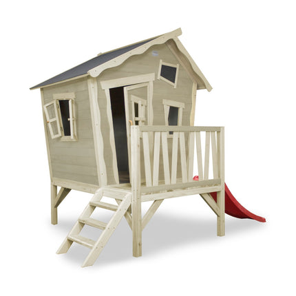 EXIT Crooky 300 houten speelhuis - grijsbeige - Doika BV - Crooky speelhuisjes - EXIT Toys - 8718469466573 - 50.43.00.00