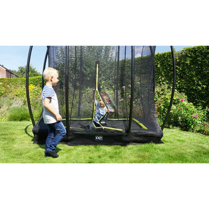 EXIT Silhouette inground trampoline 153x214cm met veiligheidsnet - zwart - Doika BV - Trampoline - EXIT Toys - 8720088262467 - 12.95.57.00