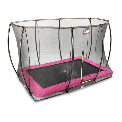 EXIT Silhouette inground trampoline 214x305cm met veiligheidsnet - roze - Doika BV - Trampoline - EXIT Toys - 8719743250666 - 12.95.70.60