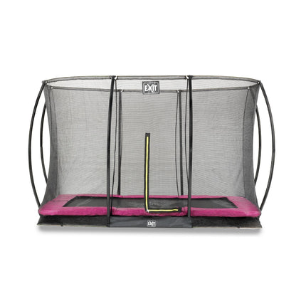 EXIT Silhouette inground trampoline 244x366cm met veiligheidsnet - roze - Doika BV - Trampoline - EXIT Toys - 8719743250673 - 12.95.82.60