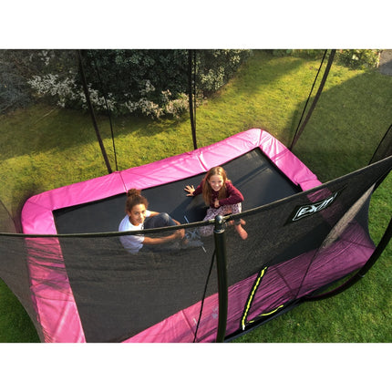 EXIT Silhouette inground trampoline 244x366cm met veiligheidsnet - zwart - Doika BV - Trampoline - EXIT Toys - 8719743250536 - 12.95.82.00