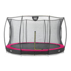 EXIT Silhouette inground trampoline ø427cm met veiligheidsnet - roze - Doika BV - Trampoline - EXIT Toys - 8719743250659 - 12.95.14.60