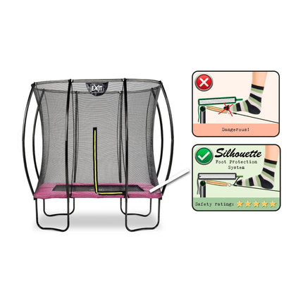 EXIT Silhouette trampoline 153x214cm - roze - Doika BV - Trampoline - EXIT Toys - 8720088262429 - 12.93.57.60