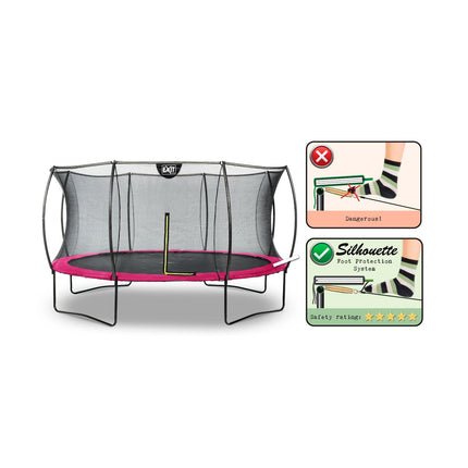 EXIT Silhouette trampoline ø427cm - roze - Doika BV - Trampoline - EXIT Toys - 8719743250338 - 12.93.14.60