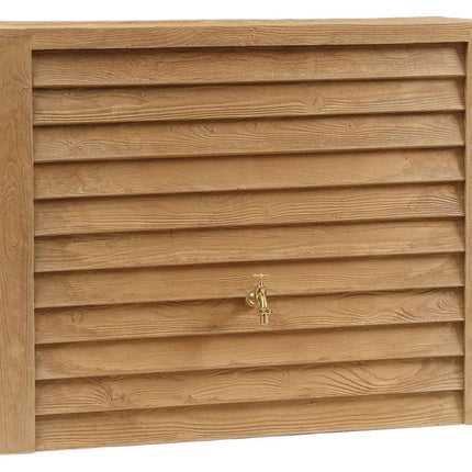 Garantia Regenton muurmodel Woody licht hout 40x124x100 cm - 350L - Doika BV - Regentonnen - Garantia - PMW350C