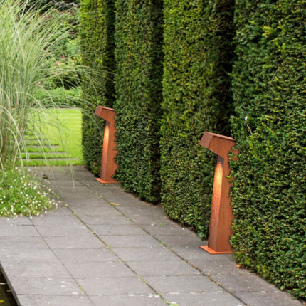 GARDD lamp cortenstaal 10x15x50cm (DxBxH) - Doika BV - Buitenverlichting - Gardd - GARDD-C5S-500