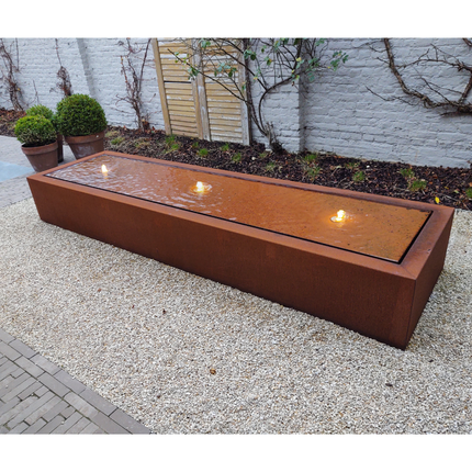 TaulaAC7 watertafel - 300x80x40cm 200kg - cortenstaal - Doika - Watertafel - Geroba - TaulaAC7