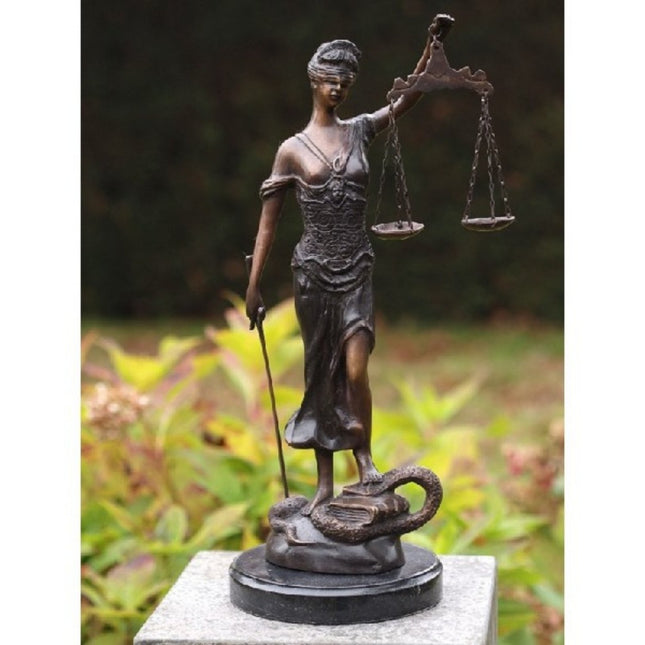 Thermobrass Kleine vrouw justitia 45x16x16cm (HxBxL) - Doika BV - Bronzen beeld - Thermobrass - 5410807540268 - B54026