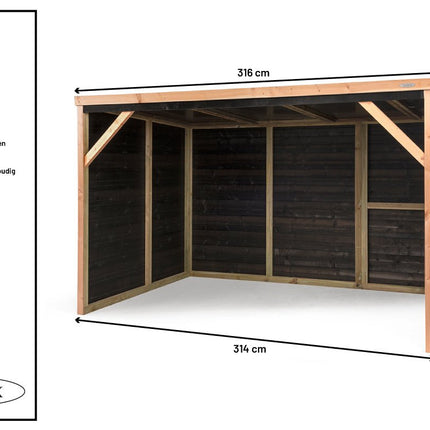 Voldux Schuilstal Oktober 314 x 203 x 196 cm - Doika BV - Schuilstal - Voldux - 8720569173268 - 8720569173268