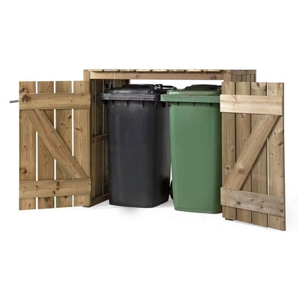 Volente Kliko Ombouw 2x 240 liter 133,5x87,5x119cm Geïmpregneerd hout - Doika BV - Ombouw Kliko - Volente - 8720569172926 - 8720569172926