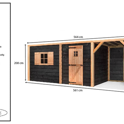 Volente Tuinberging Jan 564x196x208 cm Douglas hout - Doika BV - Tuinberging - Volente - 8720094051550 - 8720094051550