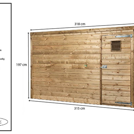 Volente Tuinberging Lucas XL 318x210x197 cm Geïmpregneerd hout - Doika BV - Tuinberging - Volente - 8720094051512 - 8720094051512